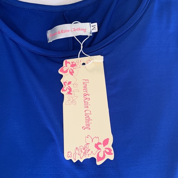 NYT!! Long blue summer dress -size M - Picture 2 of 2